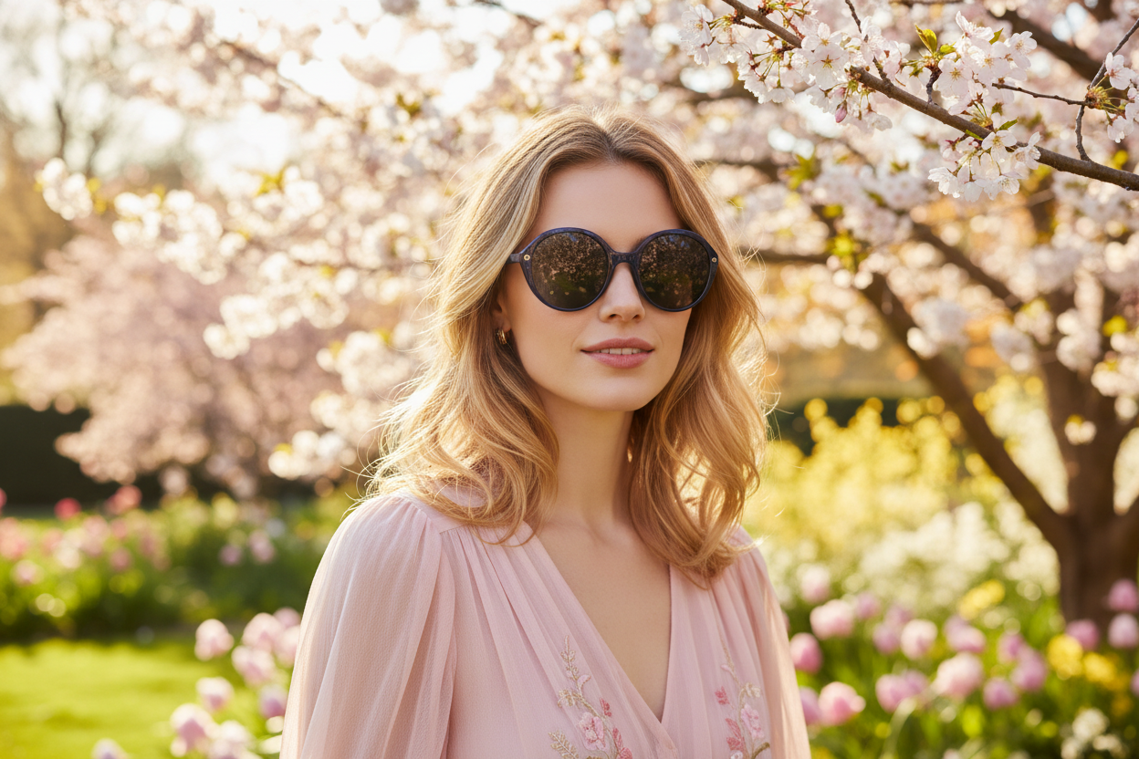 Gucci GG0023S  Blue Gold Bee Motif Gradient lens Sunglasses