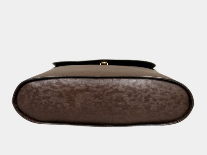 Fendi Suede Leather Handbag Brown  Hardware Classic Shoulder bag
