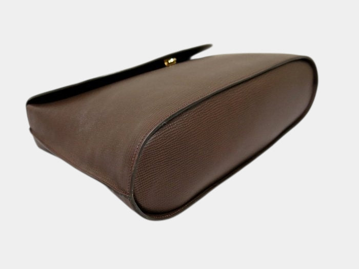 Fendi Suede Leather Handbag Brown  Hardware Classic Shoulder bag