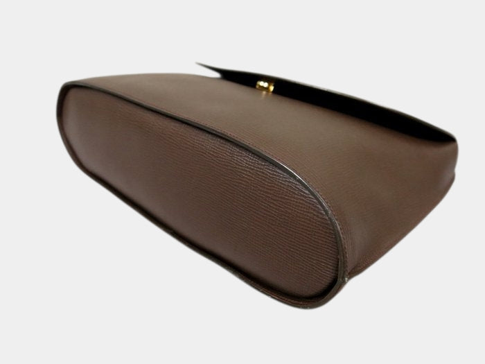 Fendi Suede Leather Handbag Brown  Hardware Classic Shoulder bag