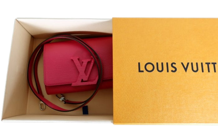 Louis Vuitton Louise Epi Flap Bag Pink Compact Evening bag