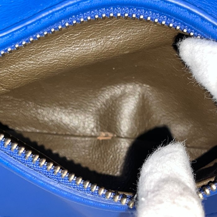 Celine Mini Luggage Tote Blue Leather  Bag Iconic Phantom Style
