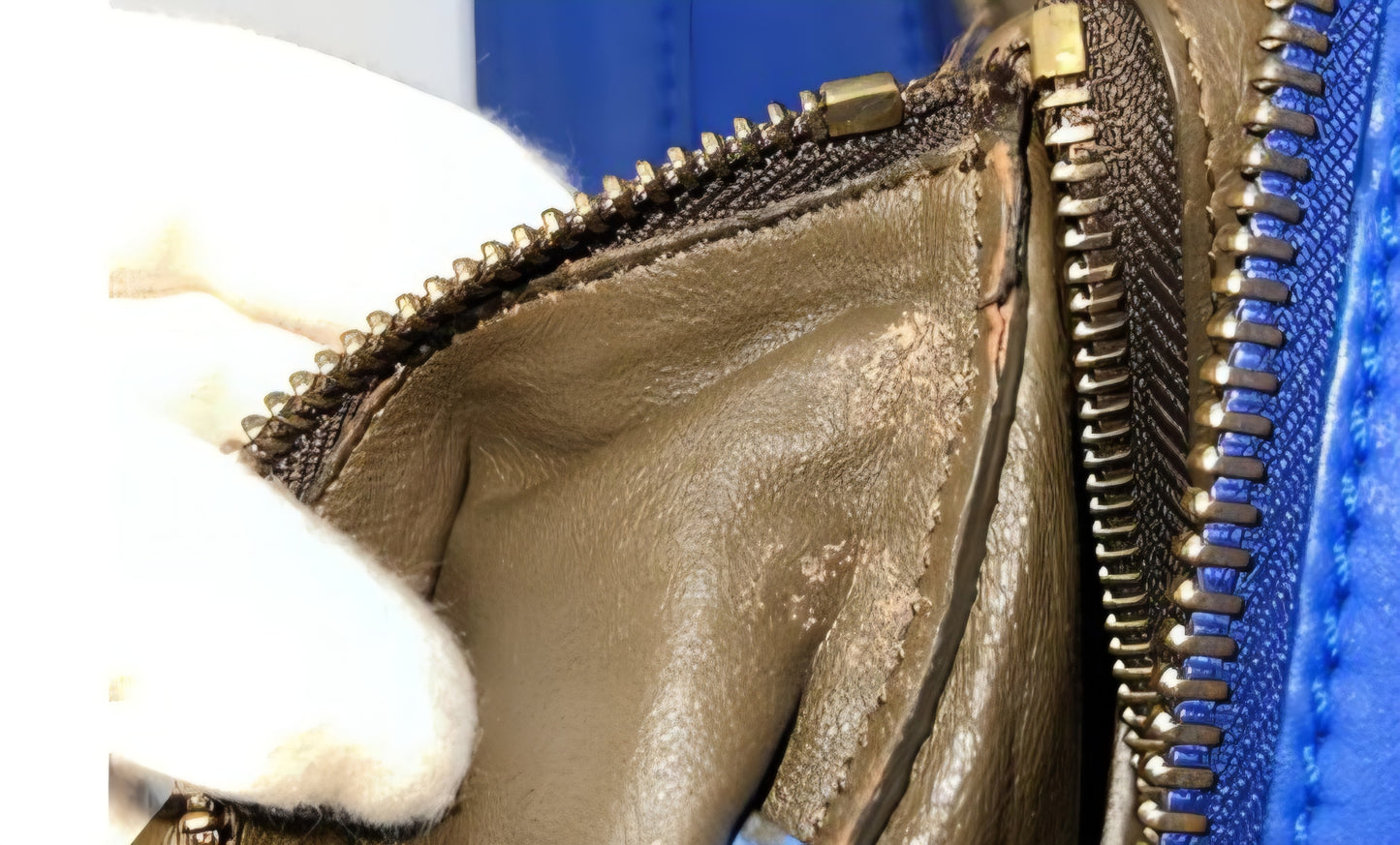 Celine Mini Luggage Tote Blue Leather  Bag Iconic Phantom Style