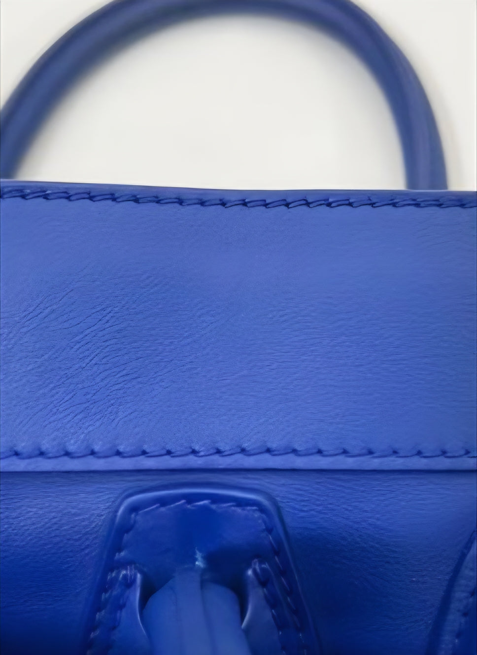 Celine Mini Luggage Tote Blue Leather  Bag Iconic Phantom Style