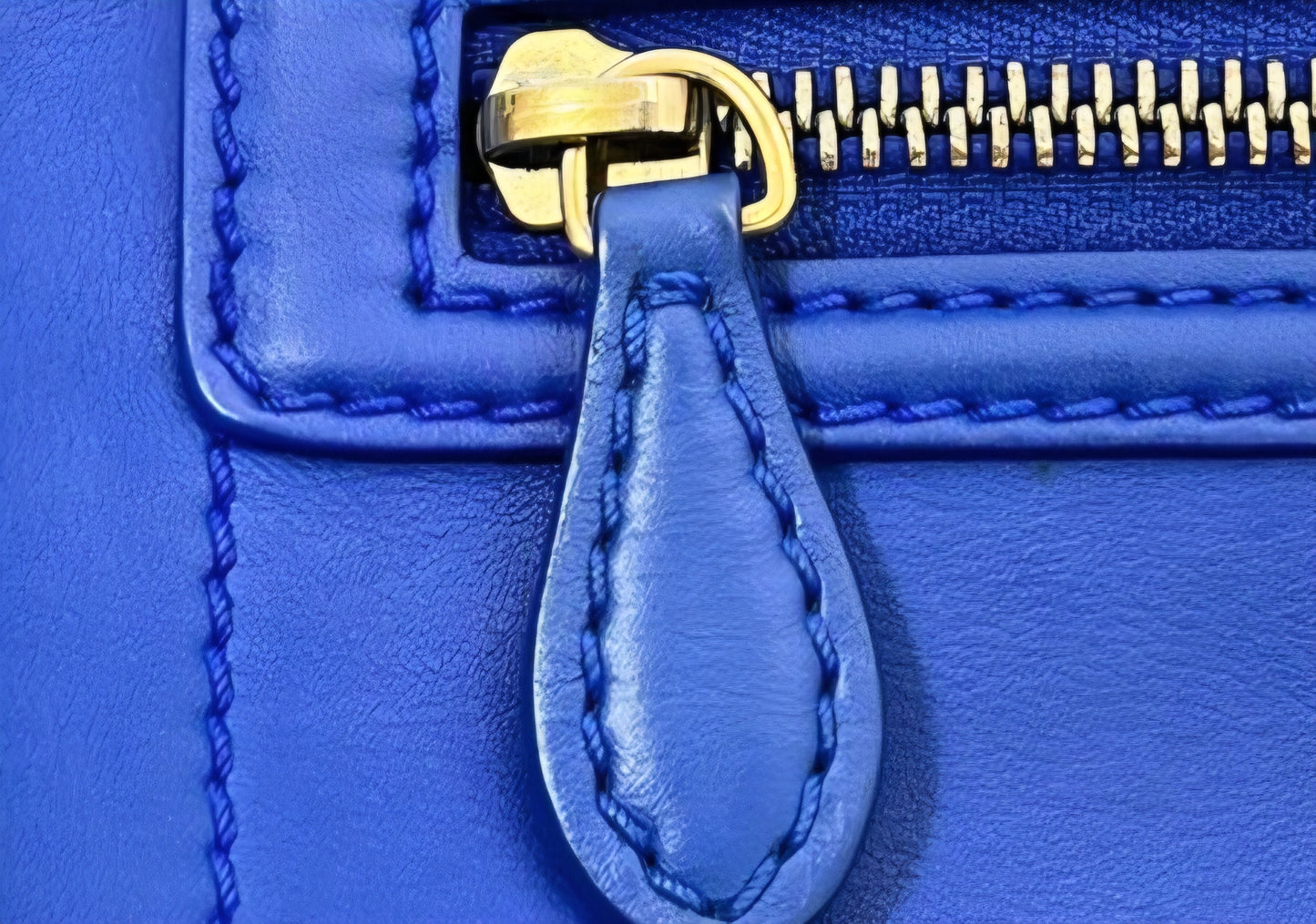Celine Mini Luggage Tote Blue Leather  Bag Iconic Phantom Style
