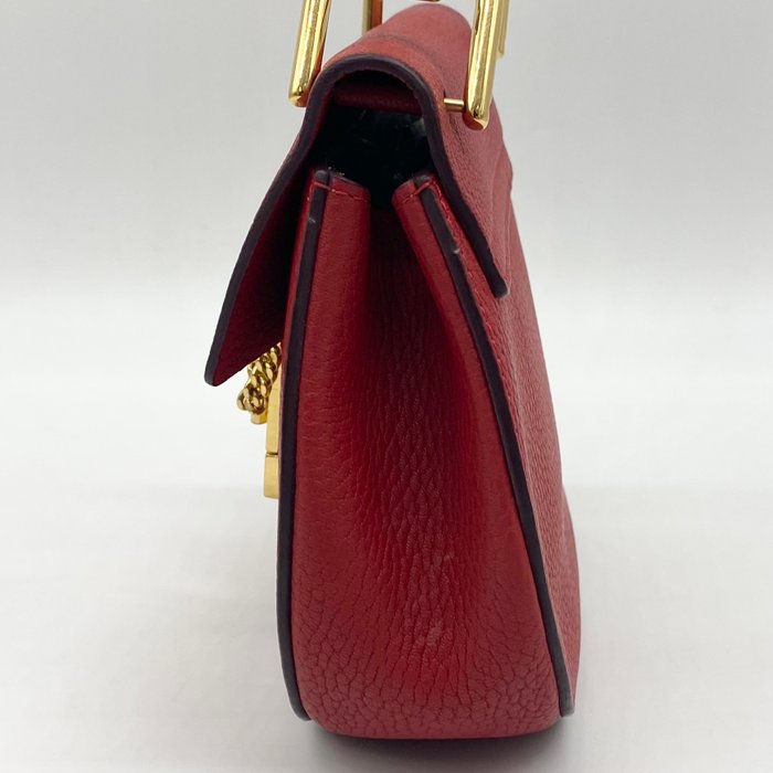 Sac bandoulière Chloé Drew en cuir rouge