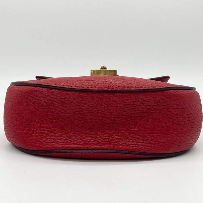Sac bandoulière Chloé Drew en cuir rouge
