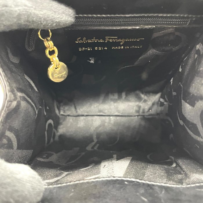 Ferragamo Vera Bow Top Handle Evening Bag with Crossbody strap