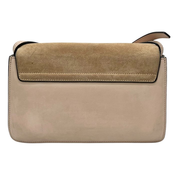 Chloe Faye Pink Suede Leather Gold Chain Crossbody bag