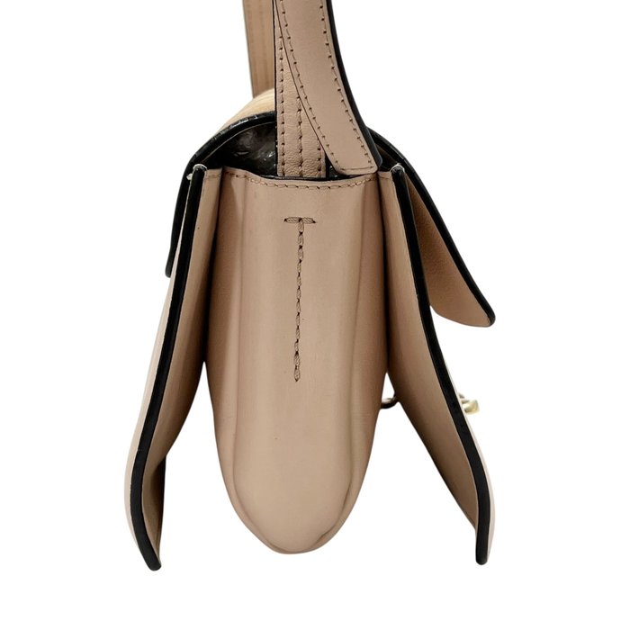 Chloe Faye Pink Suede Leather Gold Chain Crossbody bag
