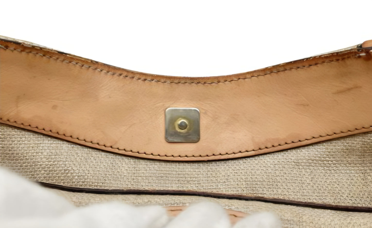 Sac à main Gucci Horsebit Flora en toile beige