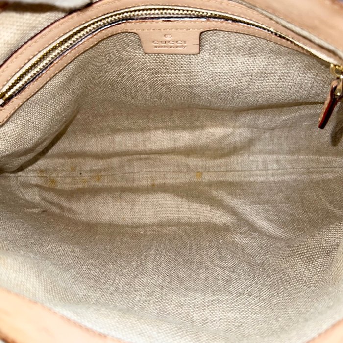 Sac à main Gucci Horsebit Flora en toile beige
