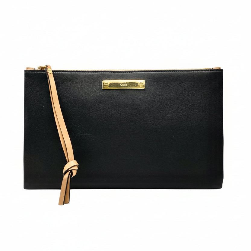 Chloe Leather Pouch / Clutch Bag