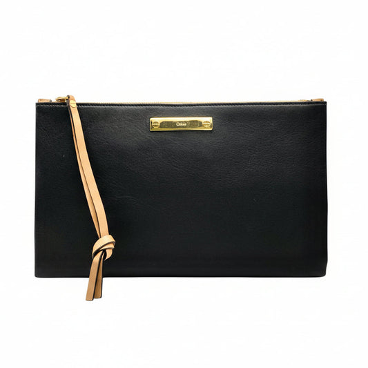 Pochette / Sac de soirée Chloe en cuir