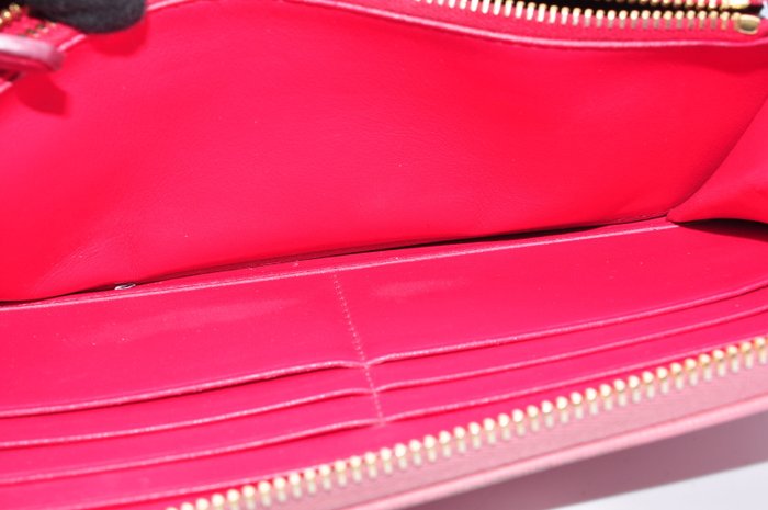 Prada Zip Around Pink Long Wallet