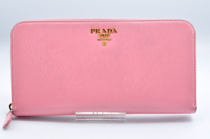 Prada Zip Around Pink Long Wallet