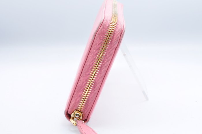 Prada Zip Around Pink Long Wallet