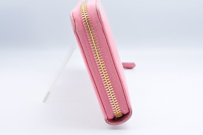Prada Zip Around Pink Long Wallet