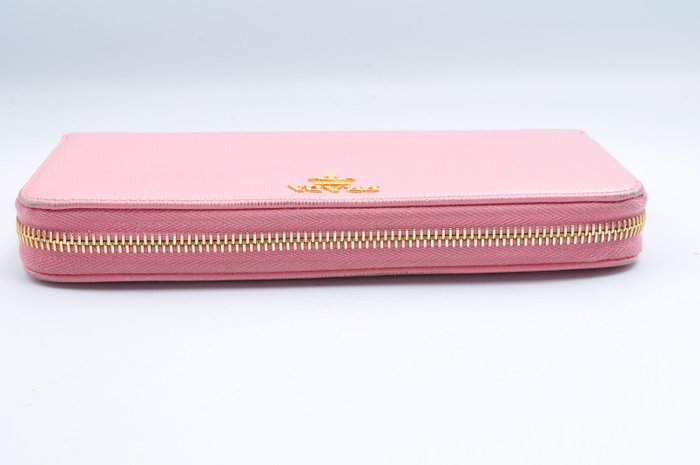 Prada Zip Around Pink Long Wallet
