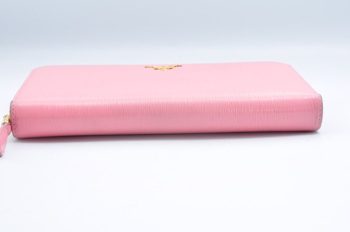 Prada Zip Around Pink Long Wallet
