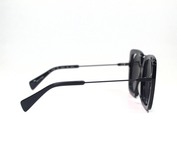 Yohji Yamamoto YY7009 Black Grey Mirrored Sunglasses