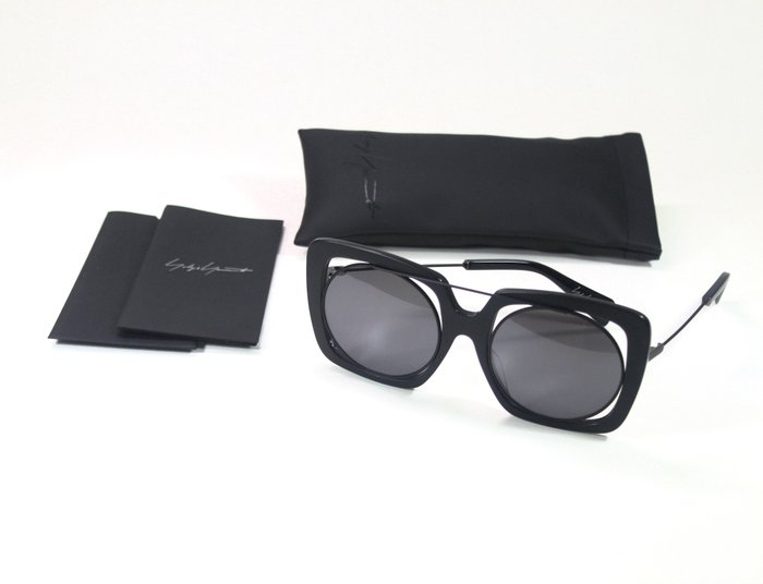 Yohji Yamamoto YY7009 Black Grey Mirrored Sunglasses
