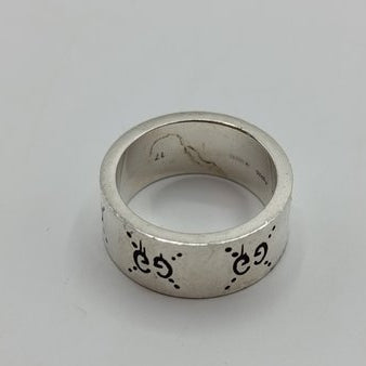 Gucci GG Skull Silver Ring 925 Engraved Unisex Italy Size 17