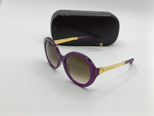 Louis Vuitton Z0560W Sunglasses Purple Glitter Oversized Designer Shades