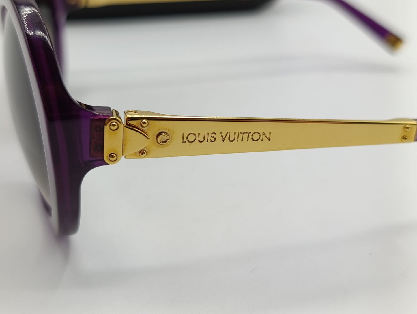 Louis Vuitton Z0560W Sunglasses Purple Glitter Oversized Designer Shades