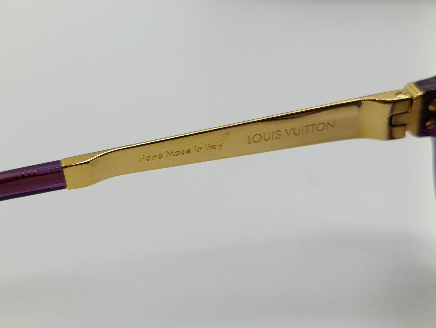 Louis Vuitton Z0560W Sunglasses Purple Glitter Oversized Designer Shades