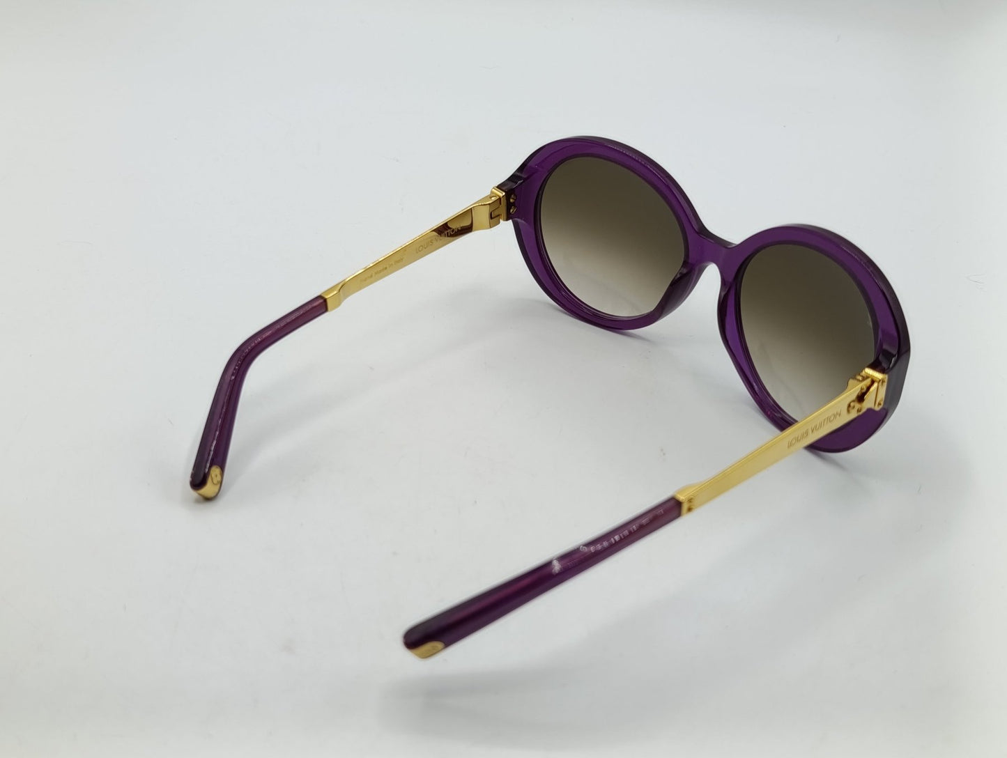 Louis Vuitton Z0560W Sunglasses Purple Glitter Oversized Designer Shades