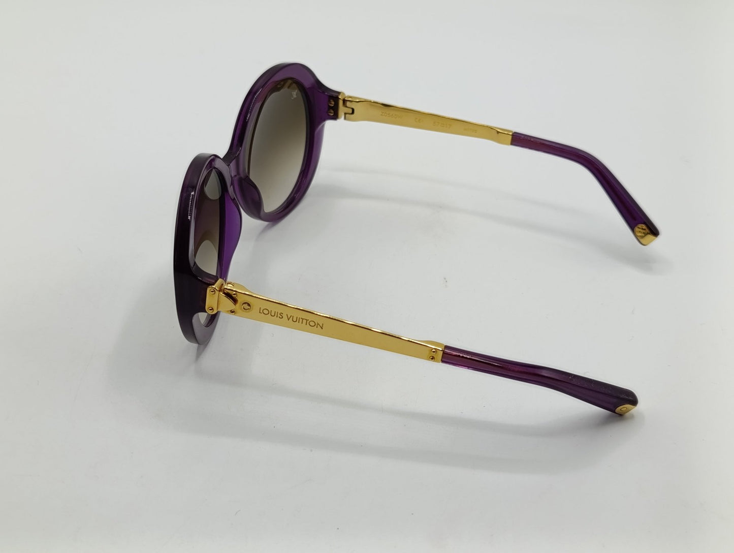 Louis Vuitton Z0560W Sunglasses Purple Glitter Oversized Designer Shades