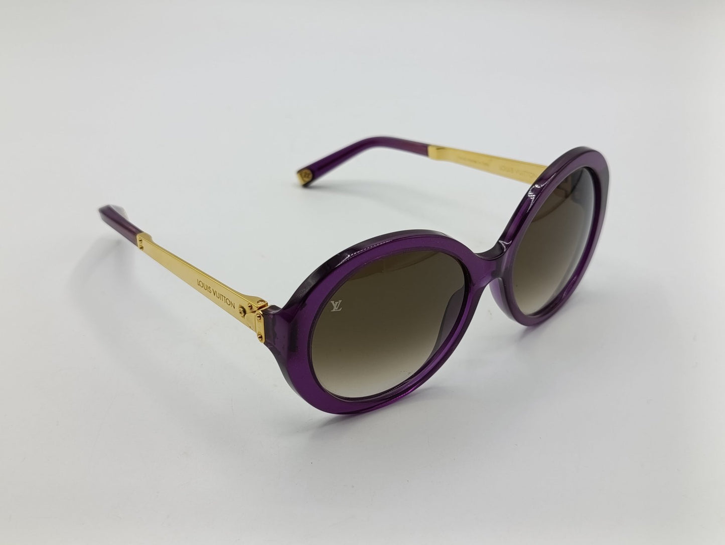 Louis Vuitton Z0560W Sunglasses Purple Glitter Oversized Designer Shades