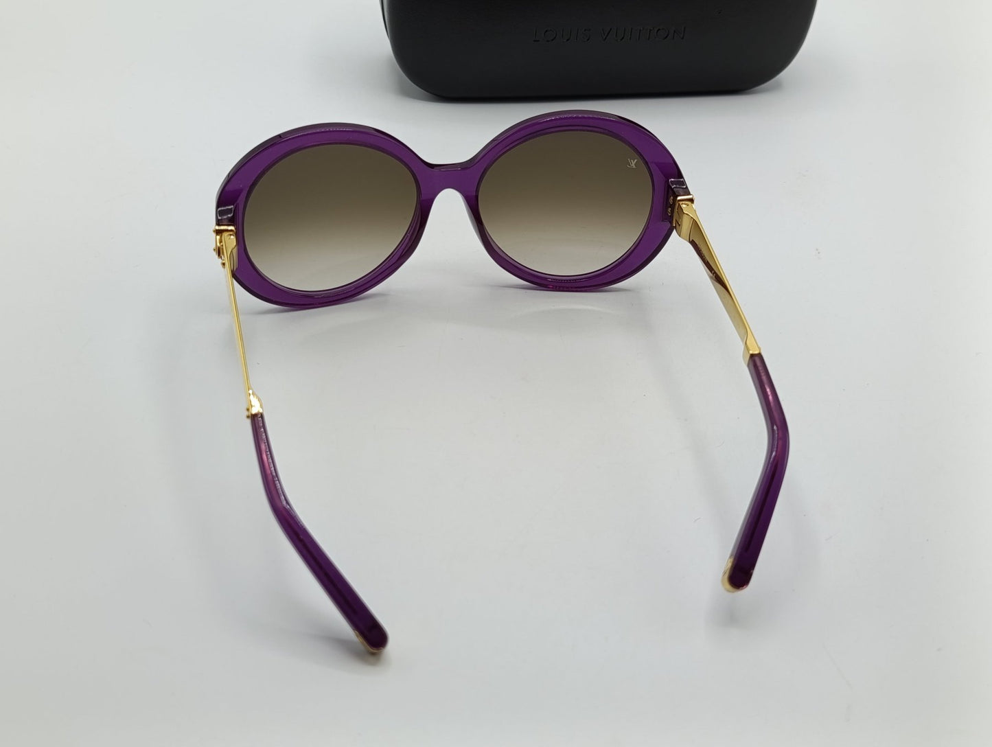Louis Vuitton Z0560W Sunglasses Purple Glitter Oversized Designer Shades