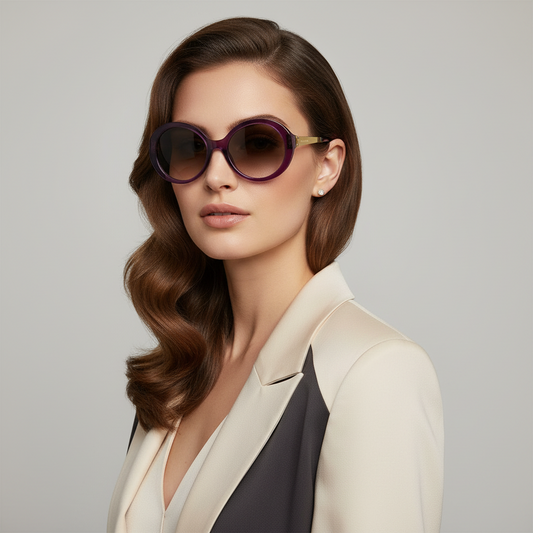 Louis Vuitton Z0560W Sunglasses Purple Glitter Oversized Designer Shades