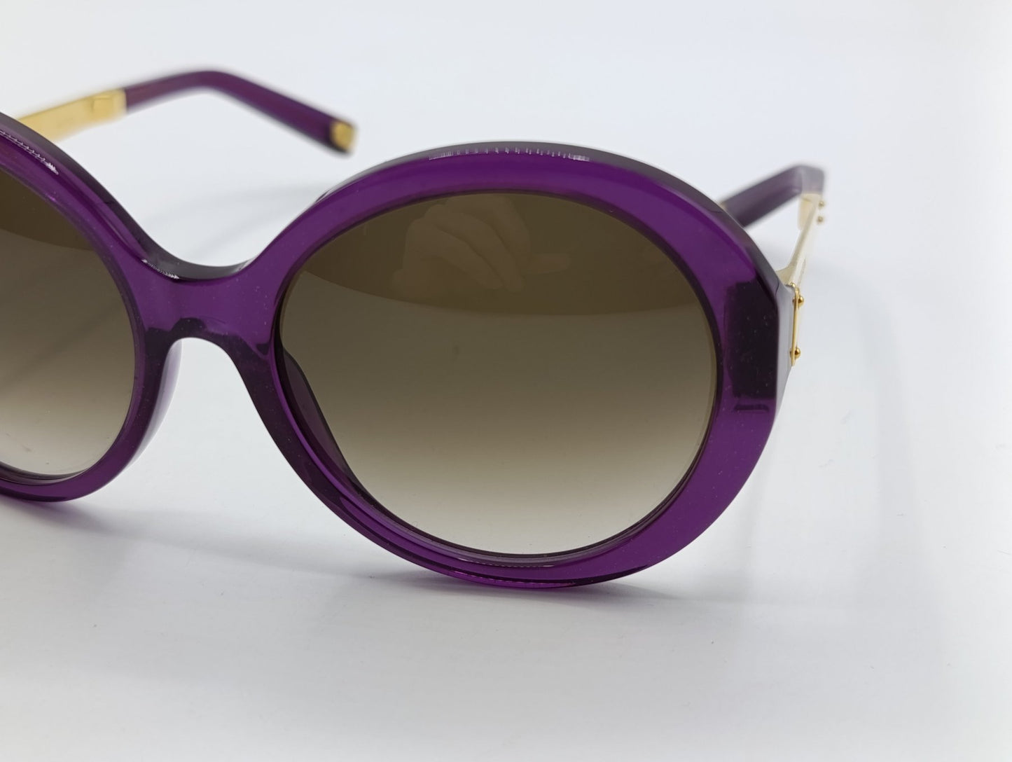 Louis Vuitton Z0560W Sunglasses Purple Glitter Oversized Designer Shades
