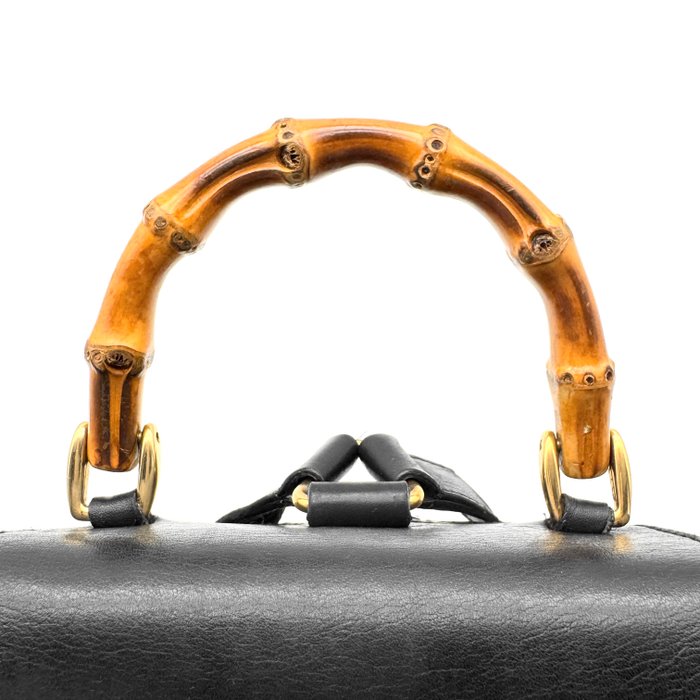 Gucci Bamboo Black Leather Backpack