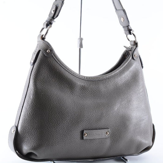 Salvatore Ferragamo Grey Leather Shoulder Bag