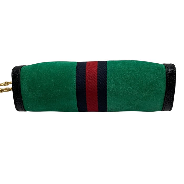 Pochette/Sac bandoulière Gucci toile rayée verte