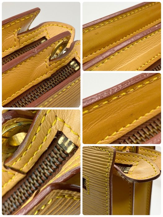 Louis Vuitton Yellow Epi Leather Two-Way Clutch Bag