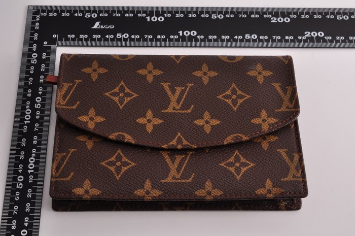 Louis Vuitton Monogram Pochette Rabas Wallet with Leather Trim
