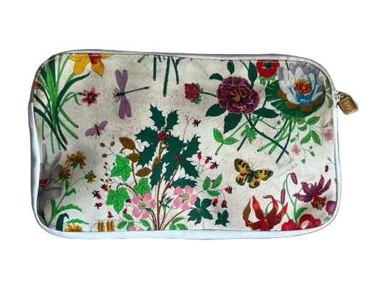 Gucci Flora Floral Pouch White