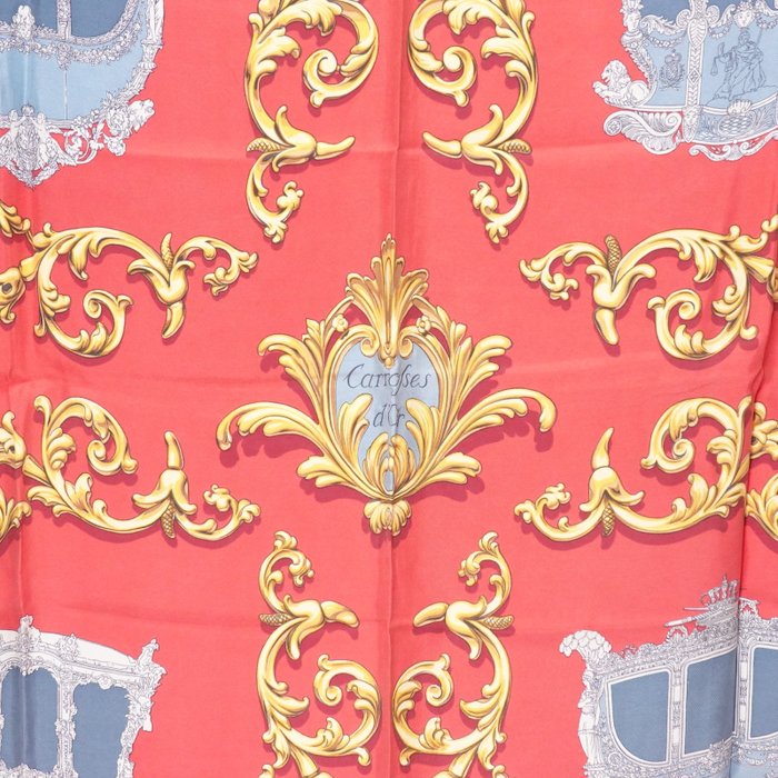 Hermès Carrosses d’Or Silk Carré 90 Scarf