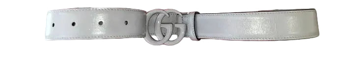 Gucci Marmont Belt – Grey Leather, Size 70