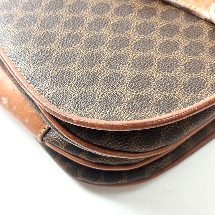 Céline Macadam Triomphe Brown PVC Crossbody Bag