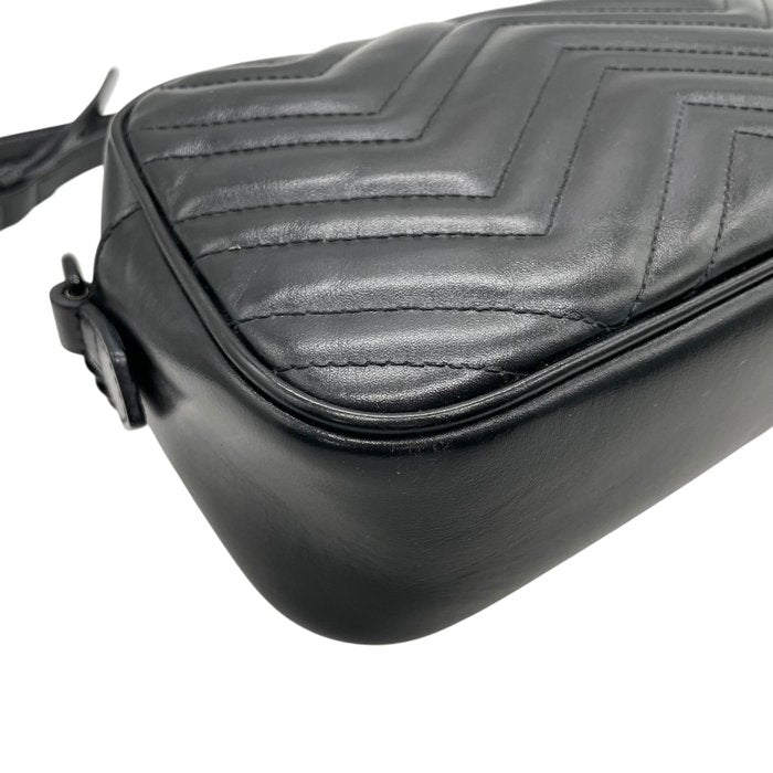 Gucci GG Marmont Matelassé Small Shoulder Bag – Black