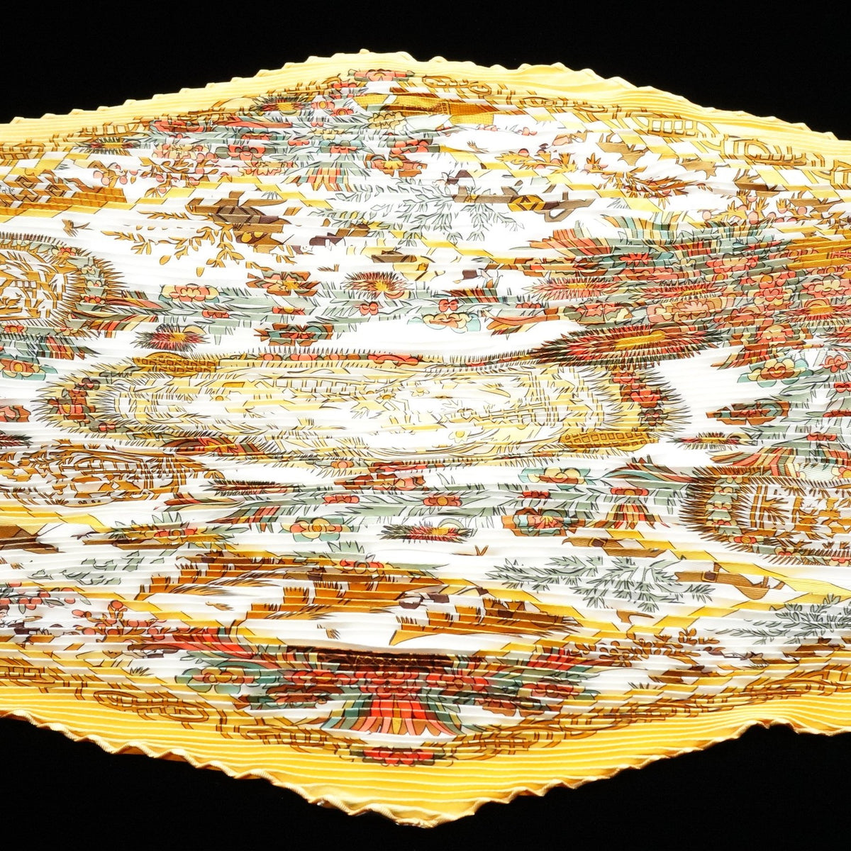 Hermès Plissé “Découpages” Silk Scarf by Anne Rosat