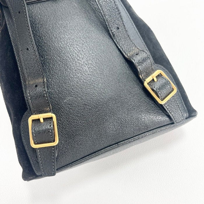 Gucci Black Leather Backpack Bag