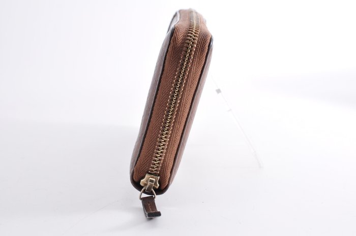 Gucci Brown Leather Zip Around Wallet Zippy Long Wallet