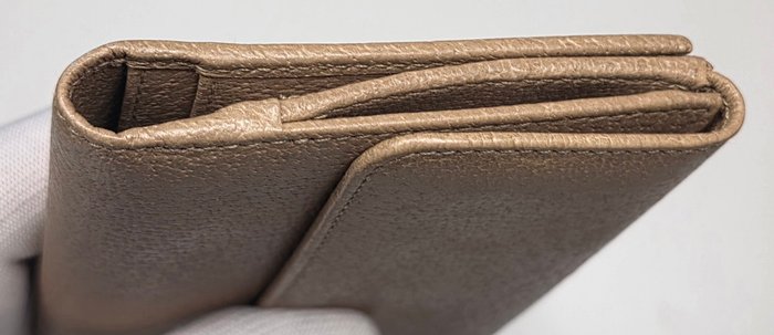 Gucci Brown Leather Long Bifold Wallet